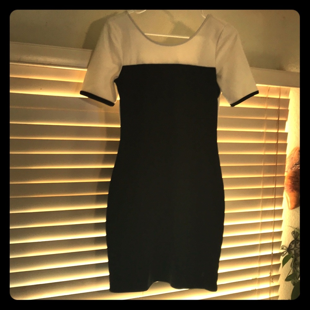 Chic black and white dress